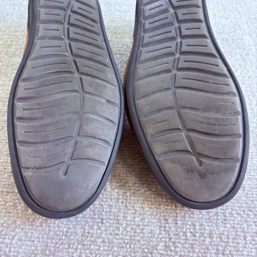 Johnston & Murphy 25-8900 Mens Penny Loafers Tan Leather Memory Foam Shoes 8
